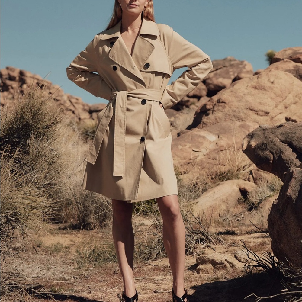 NWT Women's Beige Quince Trench Coat